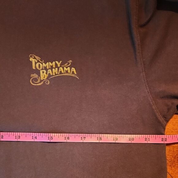 Tommy Bahama Friday Night Lights 100% Cotton Short Sleeve Tee, Large, Dark Brown - Picture 5 of 6